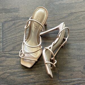 Schutz Gabiele tan stiletto strappy nude heels